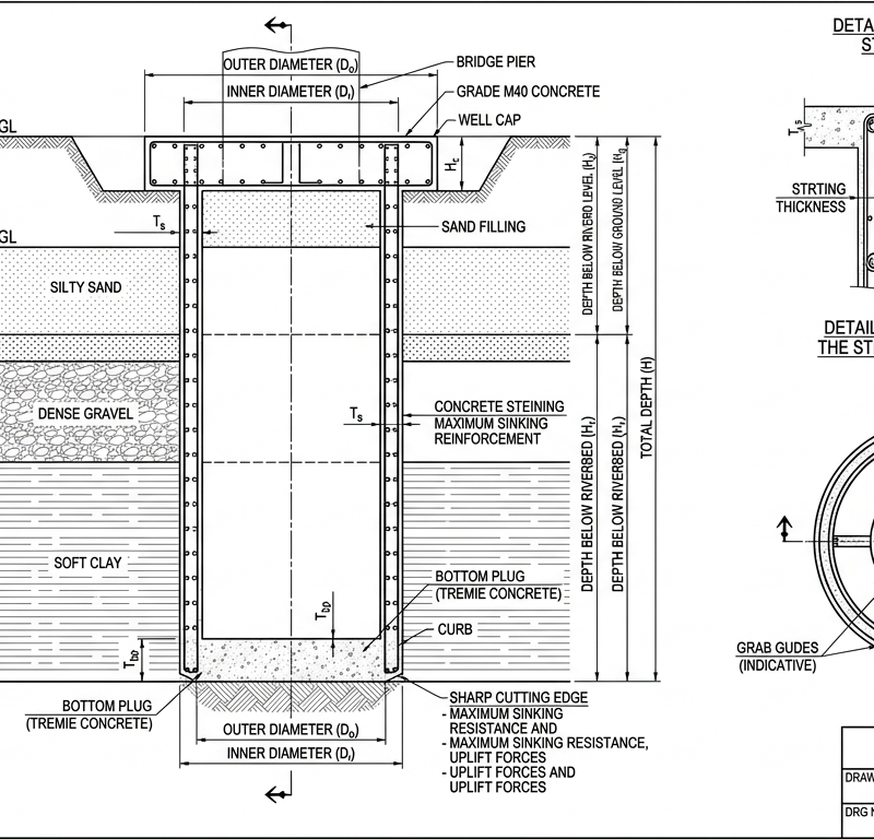 Bridge Foundation — Well Foundation Design