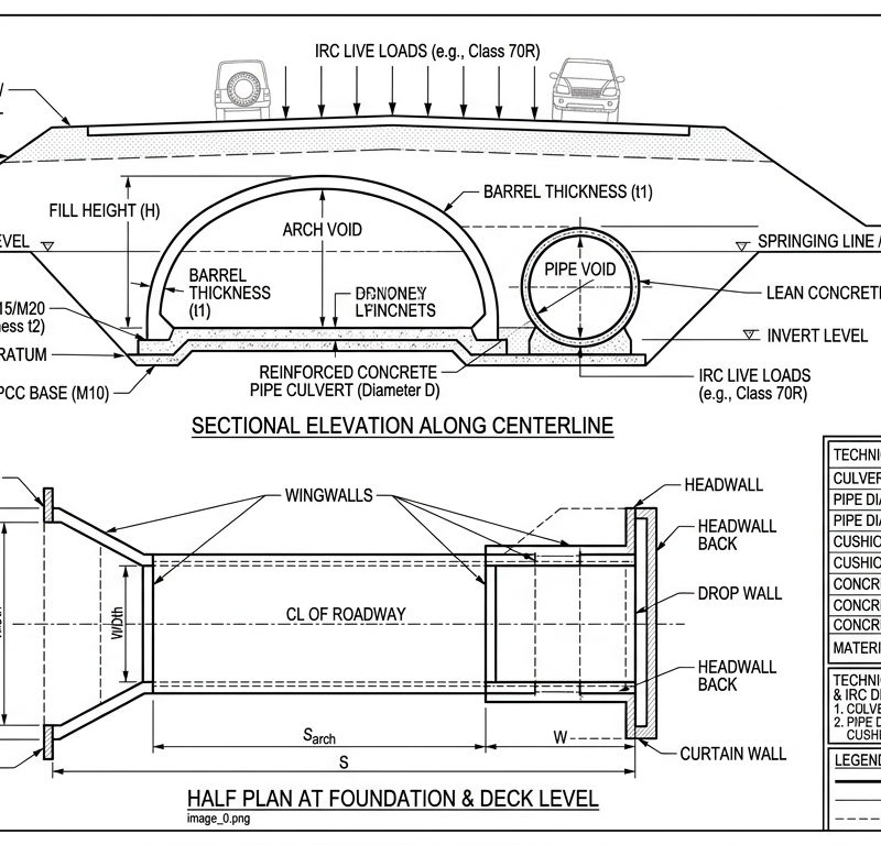 Pipe Culvert + Arch Culvert Design