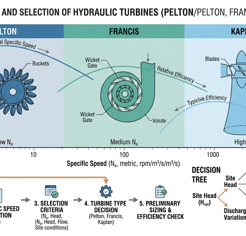 Hydraulic Turbine Selection (Pelton/Francis/Kaplan)