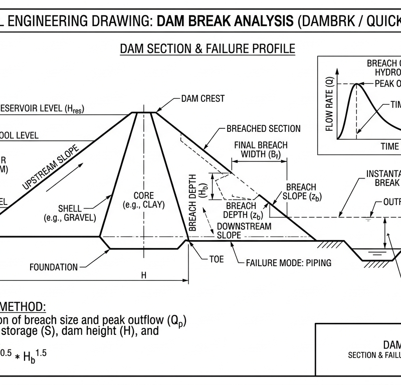 Dam Break Analysis (DAMBRK / Quick Method)