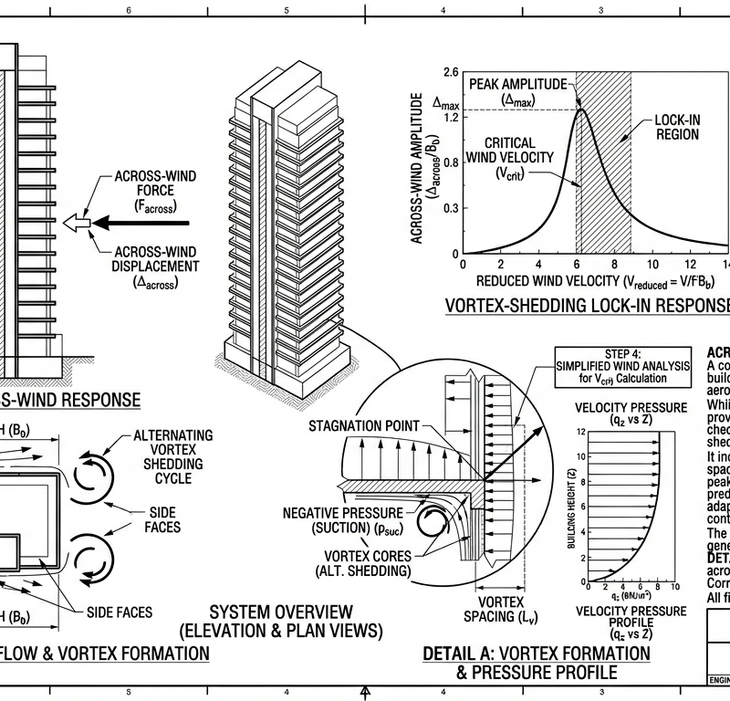 Across-Wind + Vortex Shedding Check (Tall Building)