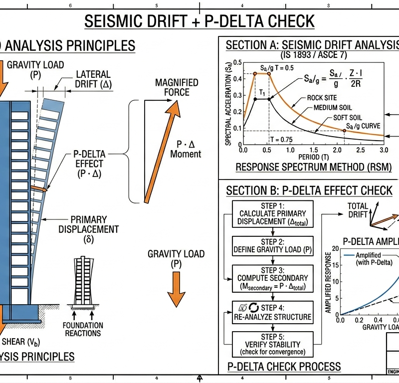Seismic Drift + P-Delta Check