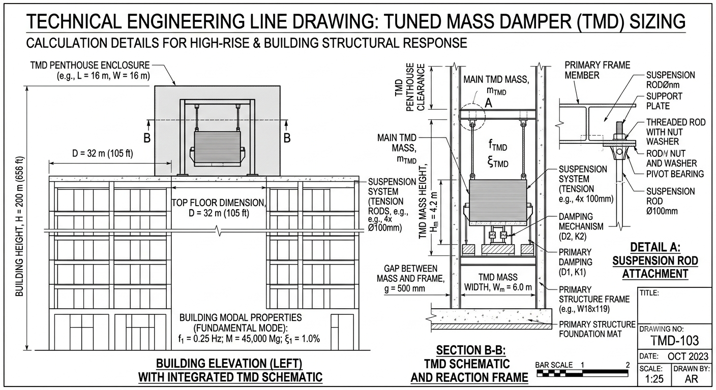 Tuned Mass Damper (TMD) Sizing