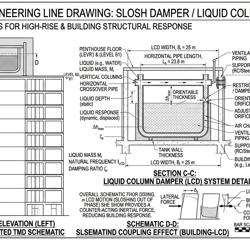 Slosh Damper / Liquid Column Damper