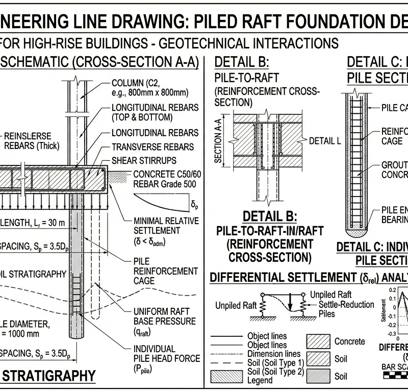 Piled Raft Foundation Design