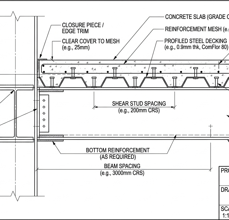 Composite Floor Deck (Profiled Steel + Concrete)