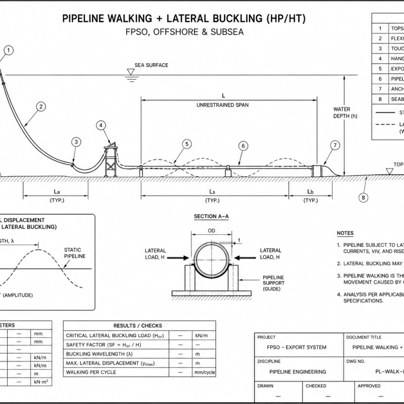 Pipeline Walking + Lateral Buckling (HP/HT)