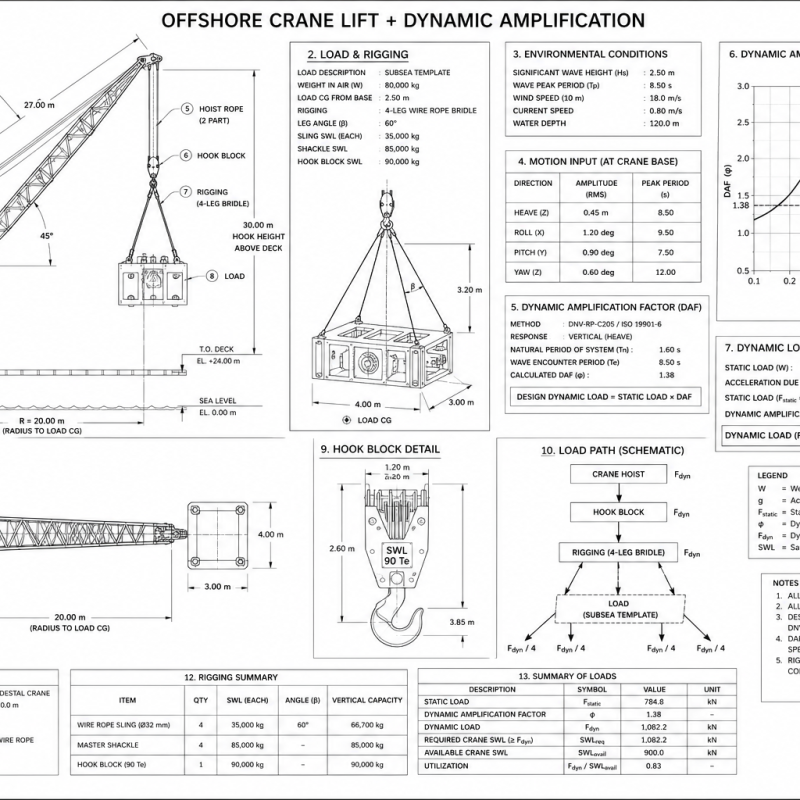 Offshore Crane Lift + Dynamic Amplification