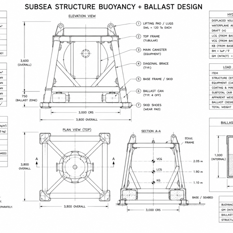 Subsea Structure Buoyancy + Ballast Design