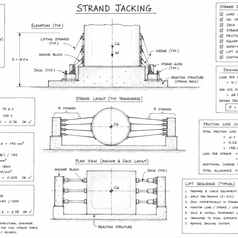 Strand Jacking / Hydraulic Jacking Lift Plan