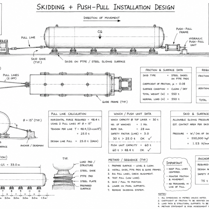 Skidding + Push-Pull Installation Design