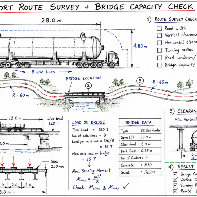 Transport Route Survey + Bridge Capacity Check