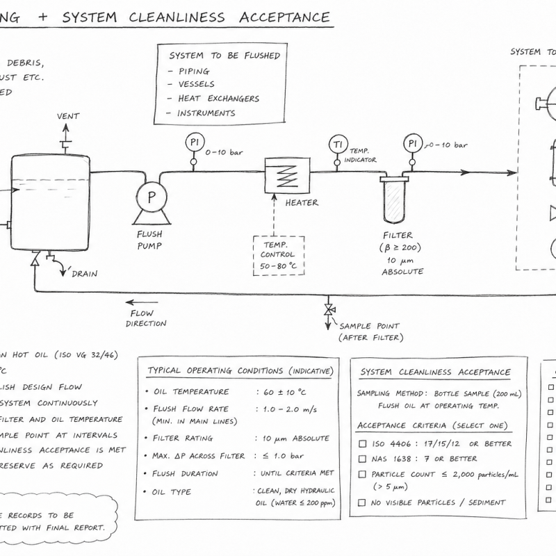 Hot Oil Flushing + System Cleanliness Acceptance