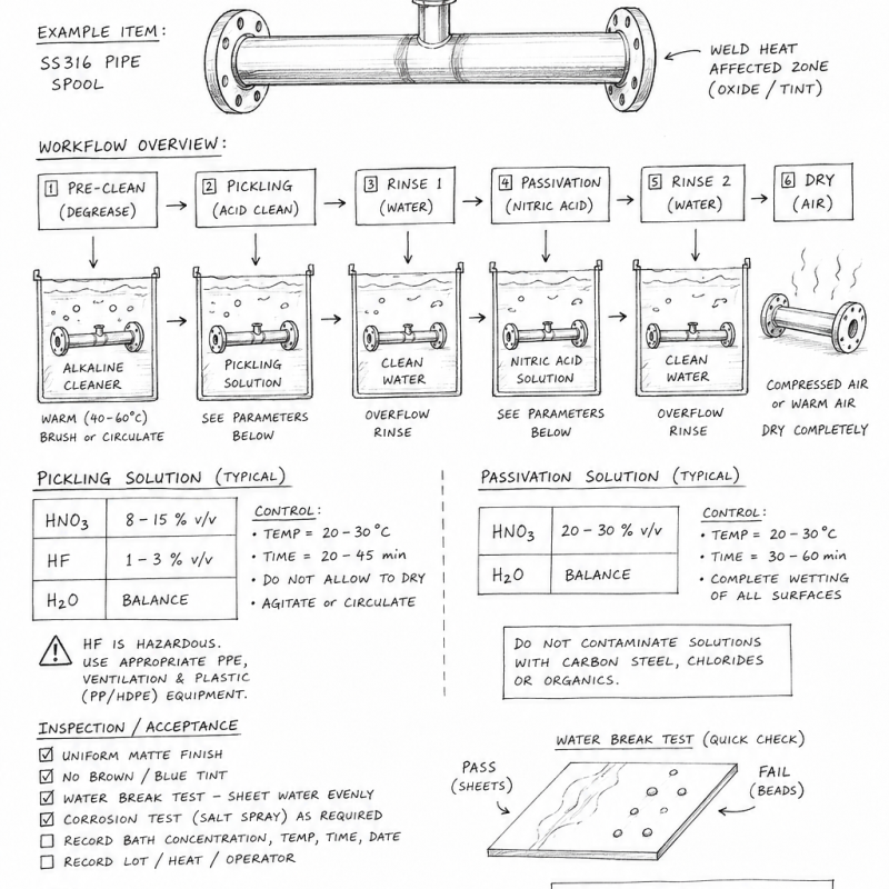 Pickling + Passivation Procedure (Stainless Steel)