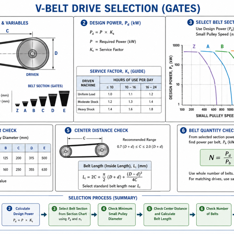 V-Belt Drive Selection (Gates / Goodyear catalog)