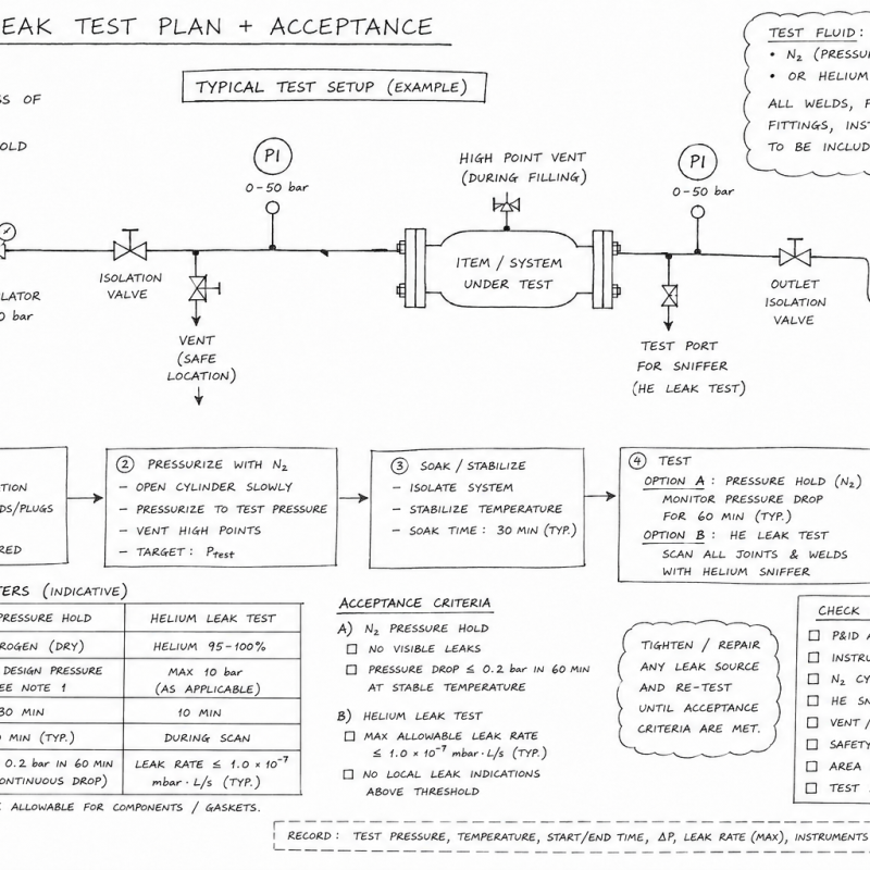 N2 / Helium Leak Test Plan + Acceptance
