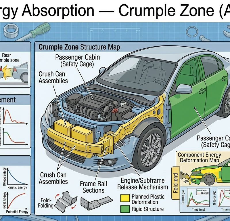 Crash Energy Absorption — Front Crumple Zone