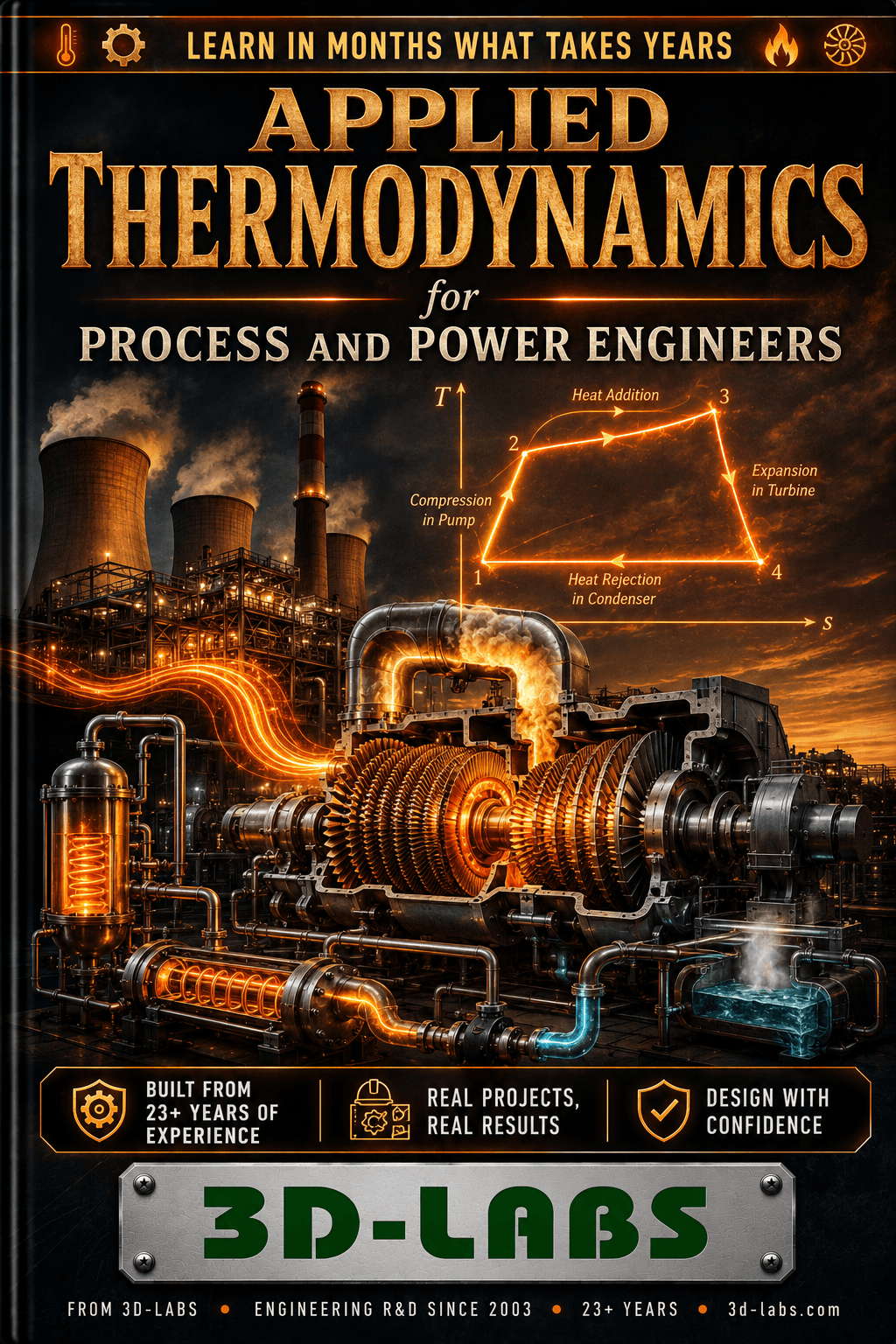 Applied Thermodynamics for Process and Power Engineers - Engineering Spreadsheet by 3D-LABS