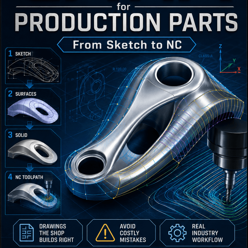 CATIA for Production Parts — From Sketch to NC