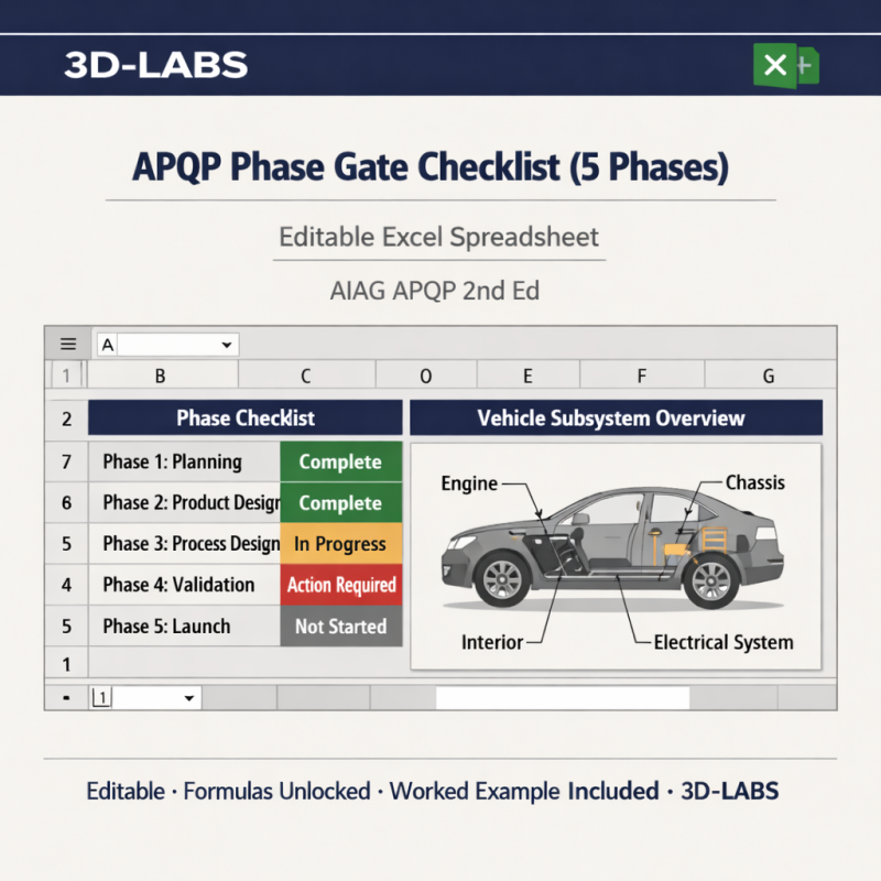 APQP Phase Gate Checklist (5 Phases)