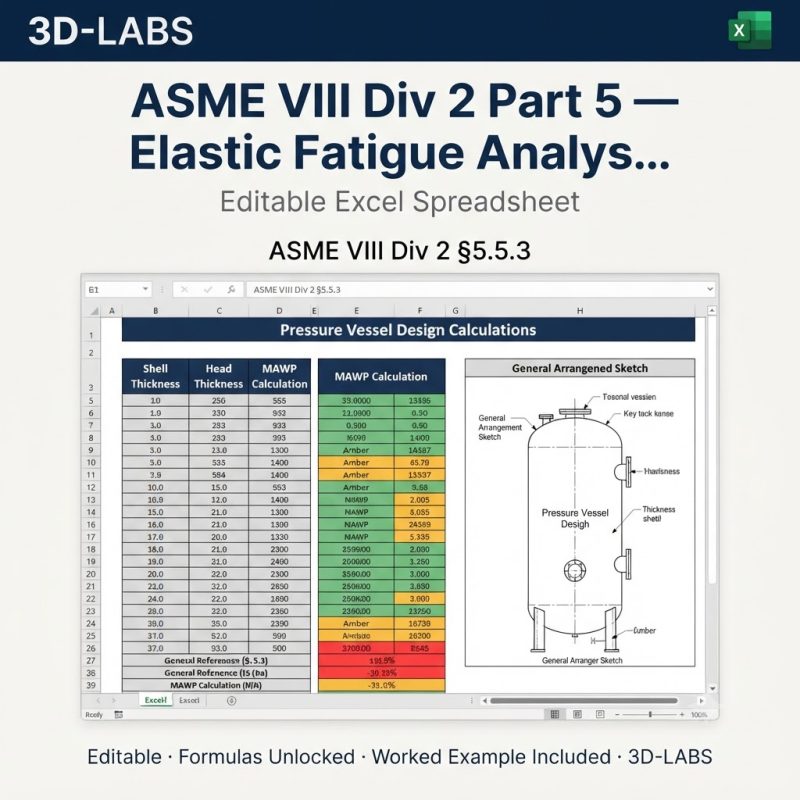 ASME VIII Div 2 Part 5 β Elastic Fatigue Analysis (Method B)
