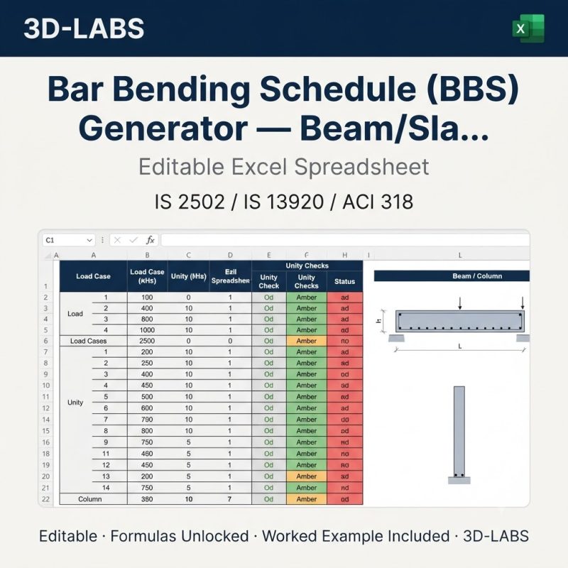 Bar Bending Schedule (BBS) Generator — Beam/Slab/Column
