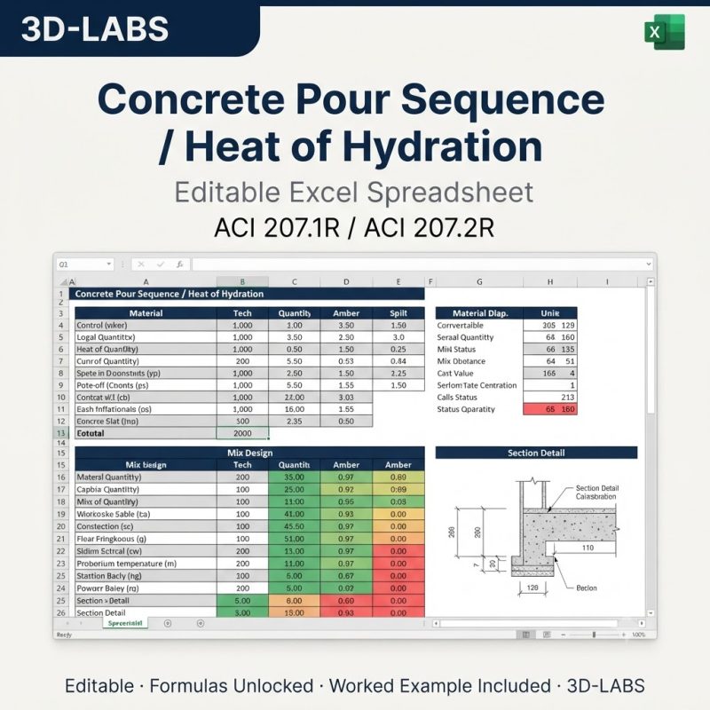Concrete Pour Sequence / Heat of Hydration