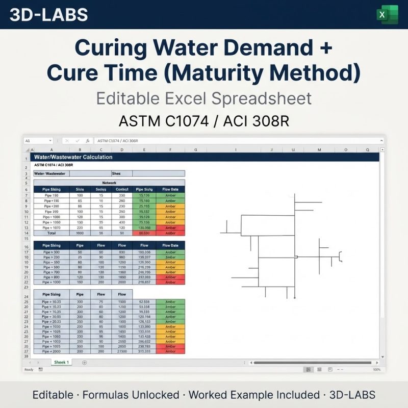 Curing Water Demand + Cure Time (Maturity Method)