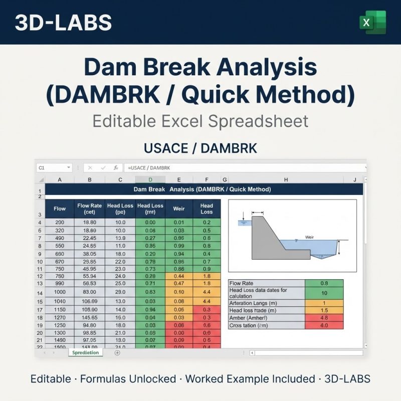 Dam Break Analysis (DAMBRK / Quick Method)
