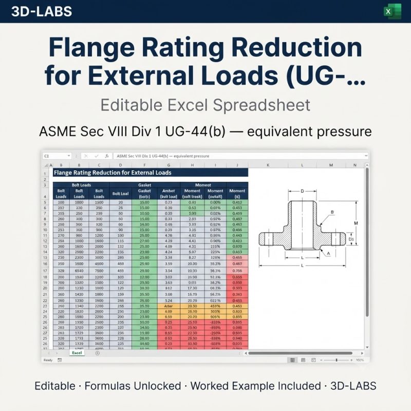 Flange Rating Reduction for External Loads (UG-44(b))