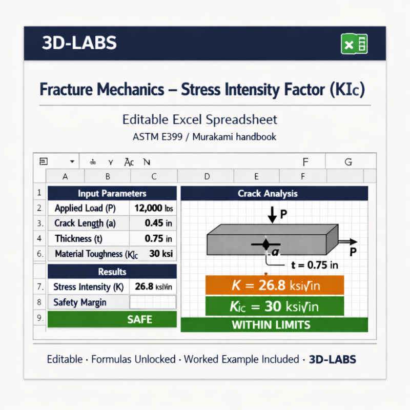 Fracture Mechanics — Stress Intensity Factor (KIc)