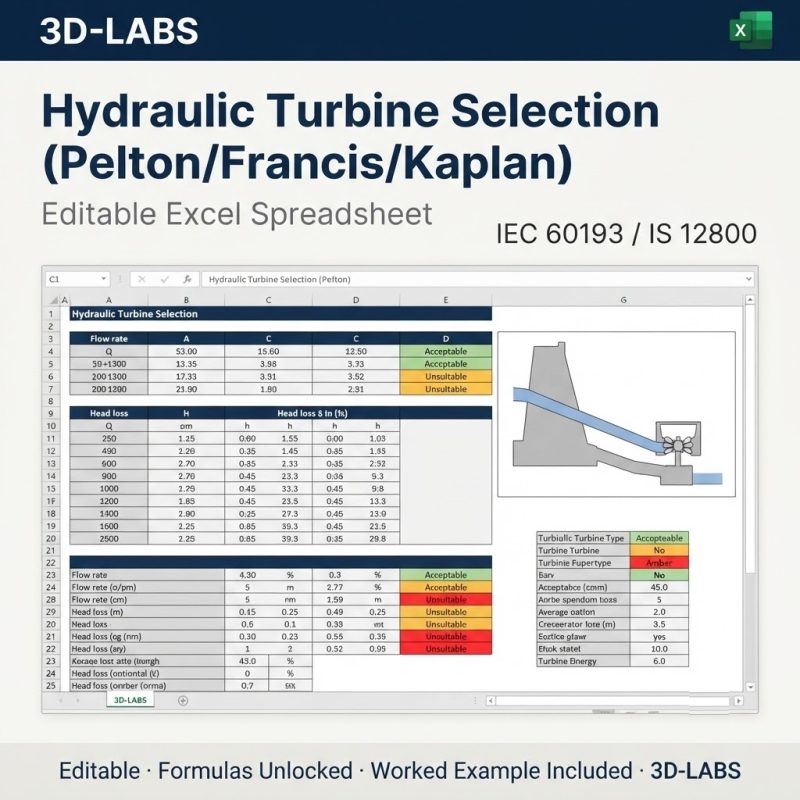 Hydraulic Turbine Selection (Pelton/Francis/Kaplan)