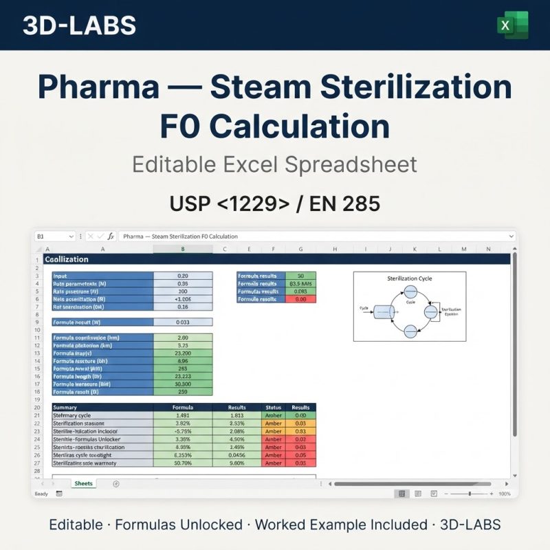 Pharma — Steam Sterilization F0 Calculation