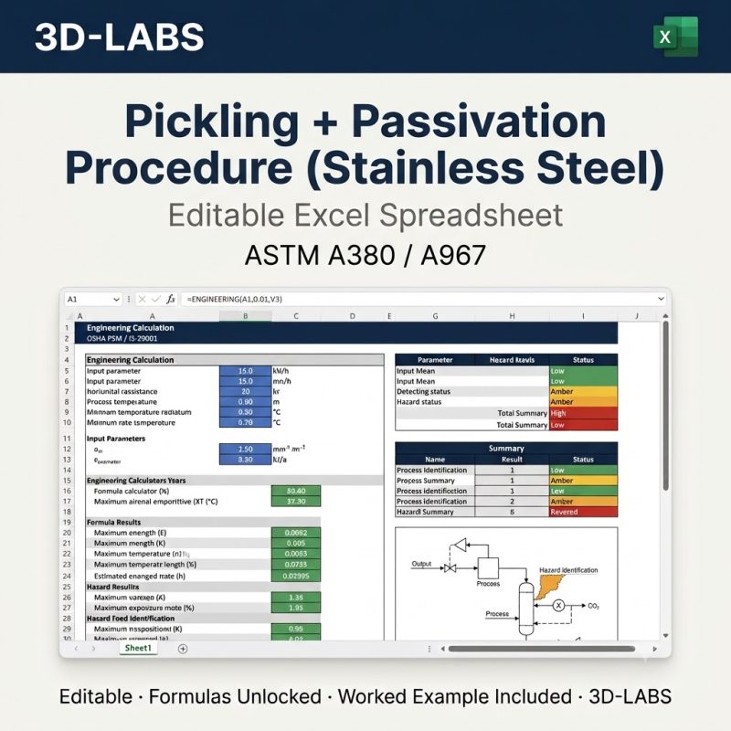 Pickling + Passivation Procedure (Stainless Steel)