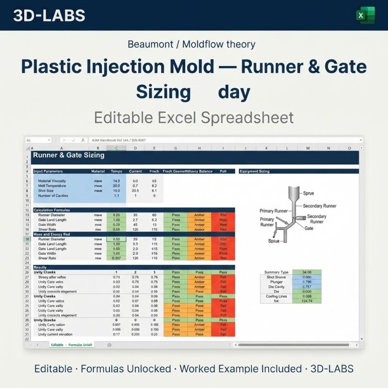 Plastic Injection Mold — Runner & Gate Sizing