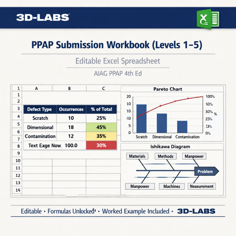 PPAP Submission Workbook (Levels 1-5)
