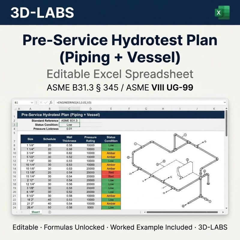 Pre-Service Hydrotest Plan (Piping + Vessel)