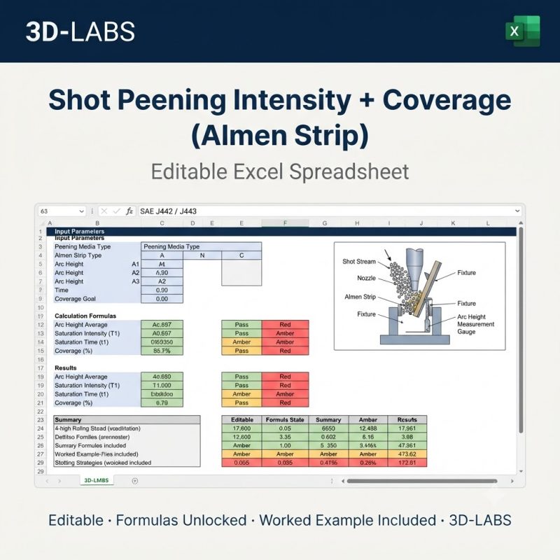 Shot Peening Intensity + Coverage (Almen Strip)