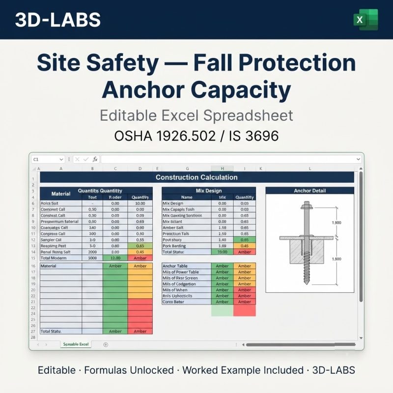 Site Safety — Fall Protection Anchor Capacity