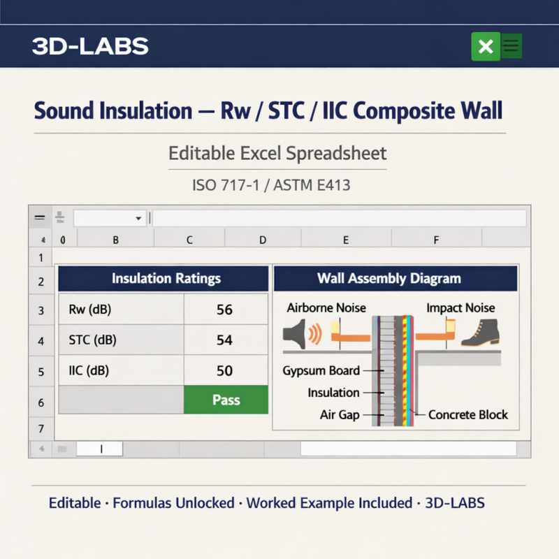 Sound Insulation — Rw / STC / IIC Composite Wall