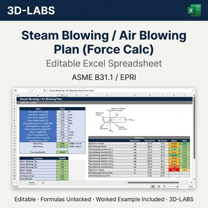 Steam Blowing / Air Blowing Plan (Force Calc)