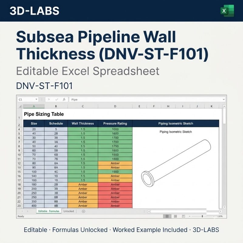 Subsea Pipeline Wall Thickness (DNV-ST-F101)