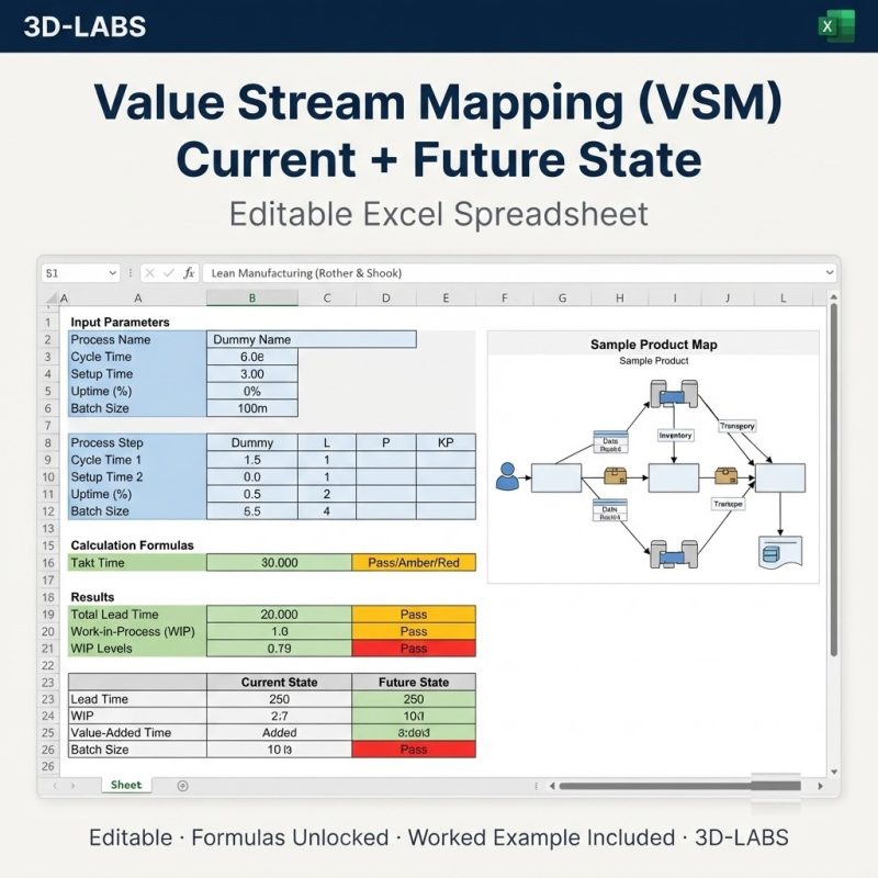 Value Stream Mapping (VSM) Current + Future State