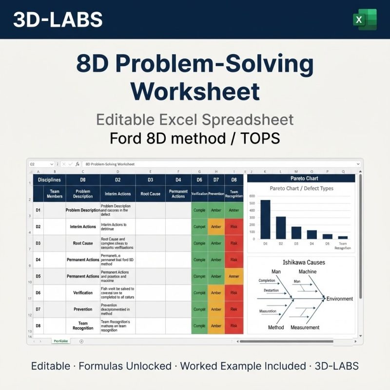 8D Problem-Solving Worksheet