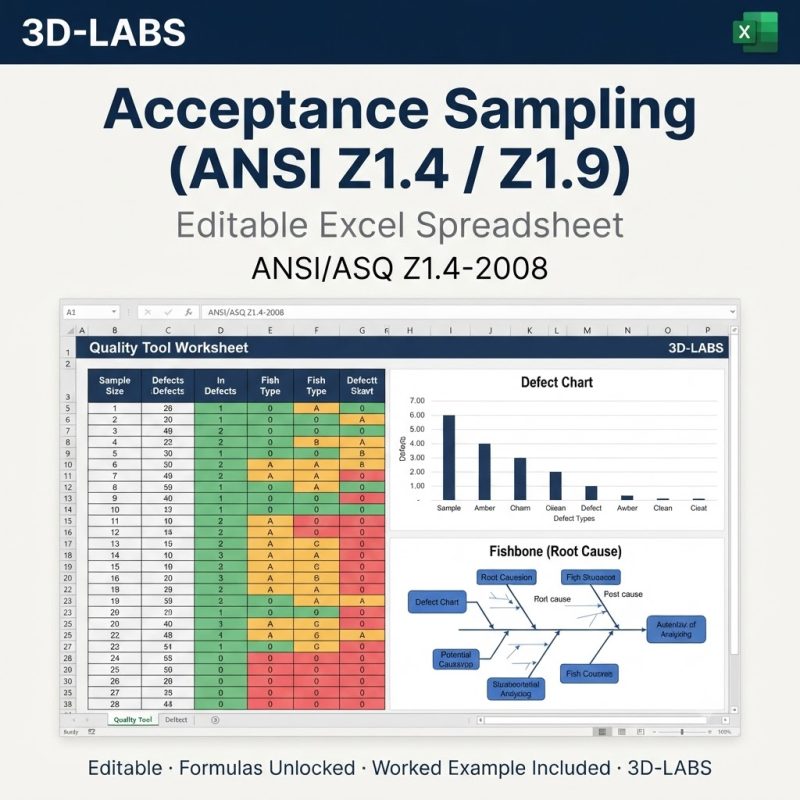 Acceptance Sampling (ANSI Z1.4 / Z1.9)