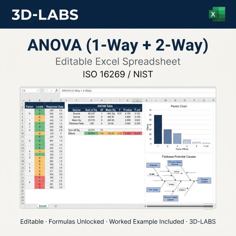ANOVA (1-Way + 2-Way)