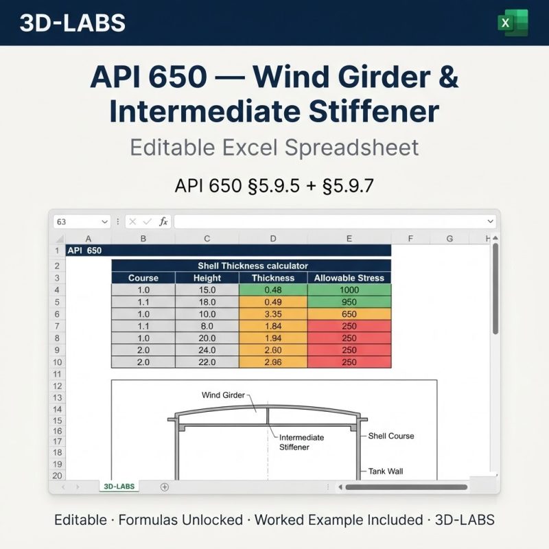 API 650 β Wind Girder & Intermediate Stiffener Sizing