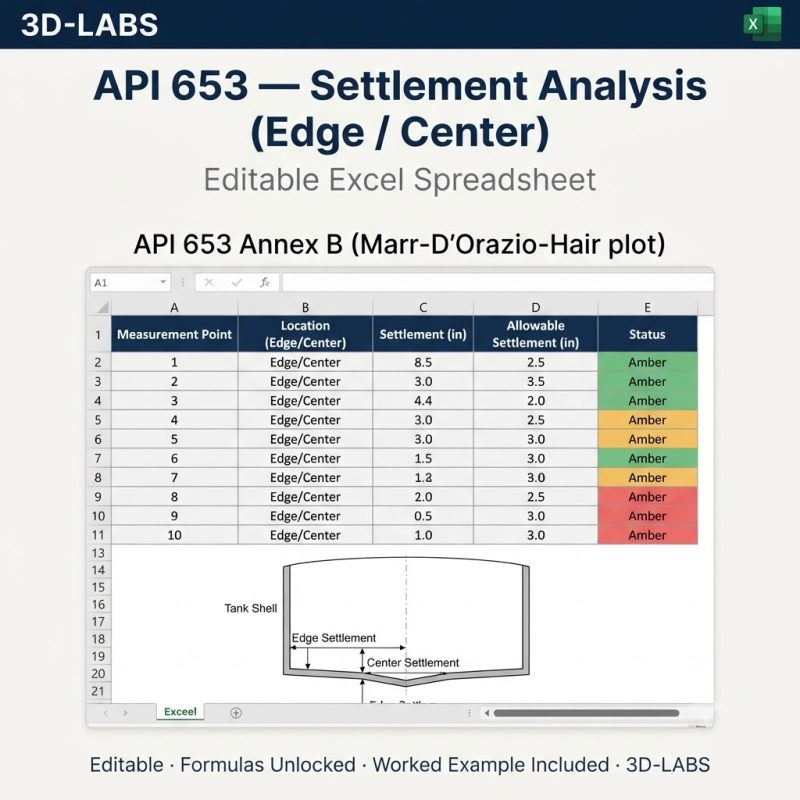 API 653 β Settlement Analysis (Edge / Center)