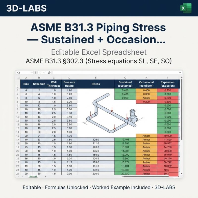 ASME B31.3 Piping Stress β Sustained + Occasional + Expansion