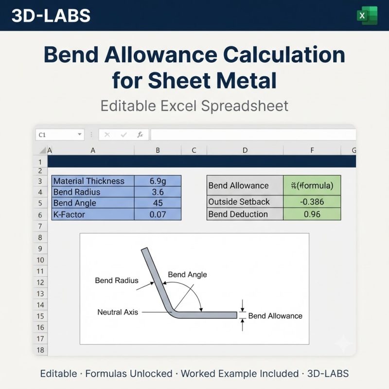 Bend Allowance Calculation for Sheet Metal